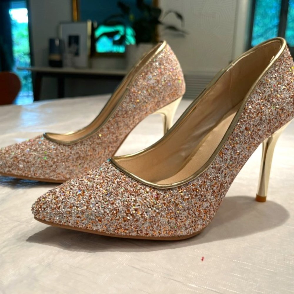 glitter heels